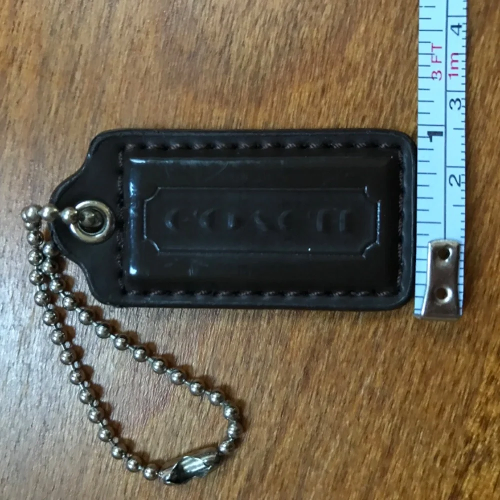 Coach Dark Brown Bag Tag/Hang Tag